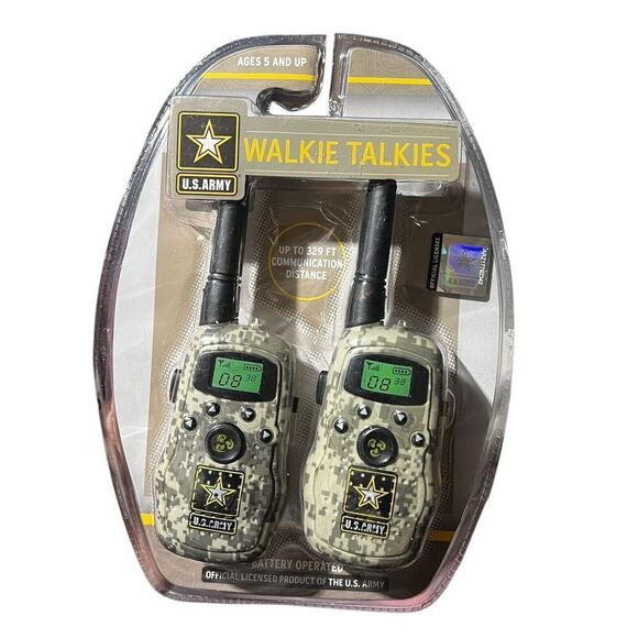 U.S. Army Walkie Talkies Camo - Up To 329 Feet  Battery Operated -  Kids Gift - Picture 1 of 5